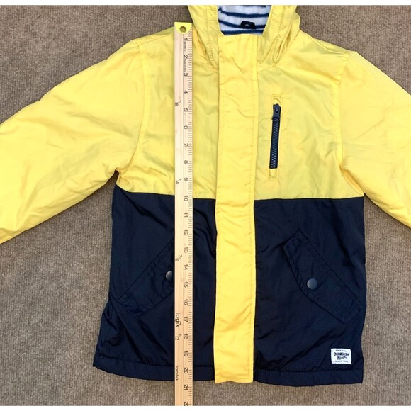 Oshkosh B'Gosh Jacket Boys L/7 Fleece Lined Midweight Windbreaker Colorblock - Picture 4 of 9
